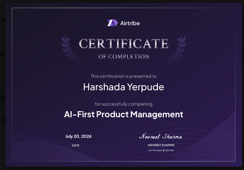 AI-First Product Management — Airtribe, July 2026